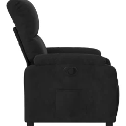 vidaXL Fauteuil verstelbaar microvezelstof zwart