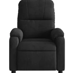 vidaXL Fauteuil verstelbaar microvezelstof zwart