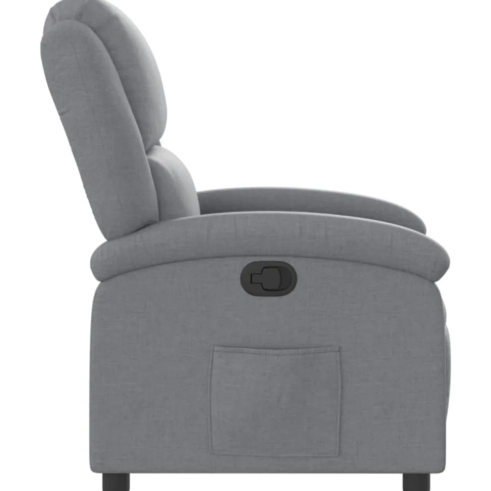 vidaXL Fauteuil verstelbaar stof lichtgrijs