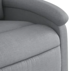 vidaXL Fauteuil verstelbaar stof lichtgrijs