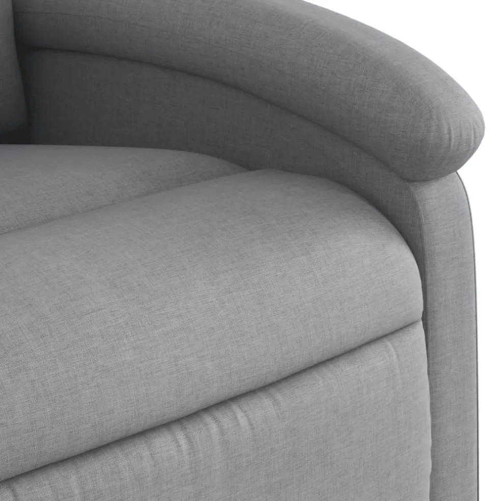 vidaXL Fauteuil verstelbaar stof lichtgrijs