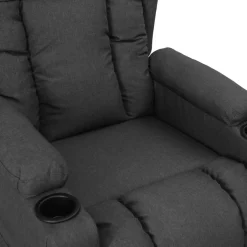 vidaXL Fauteuil verstelbaar stof donkergrijs
