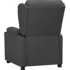 vidaXL Fauteuil verstelbaar stof donkergrijs
