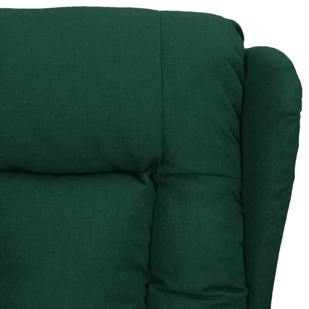 vidaXL Fauteuil verstelbaar stof donkergroen