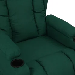 vidaXL Fauteuil verstelbaar stof donkergroen