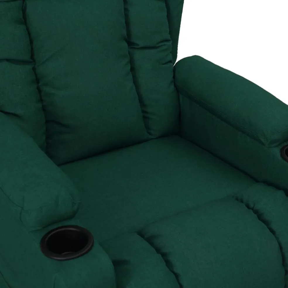 vidaXL Fauteuil verstelbaar stof donkergroen