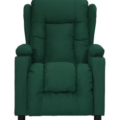 vidaXL Fauteuil verstelbaar stof donkergroen