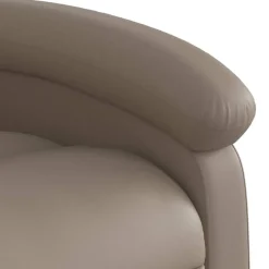 vidaXL Fauteuil verstelbaar elektrisch kunstleer cappuccinokleurig