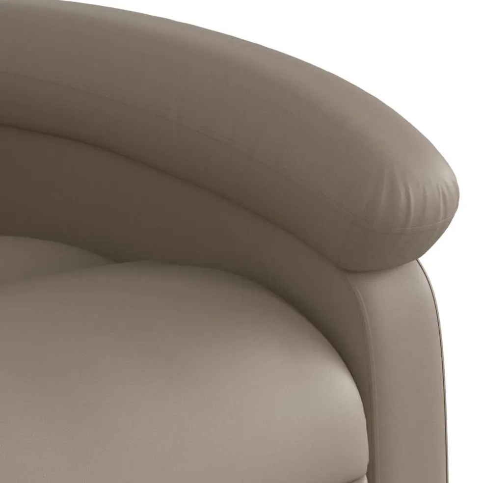 vidaXL Fauteuil verstelbaar elektrisch kunstleer cappuccinokleurig
