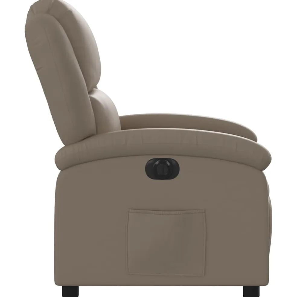 vidaXL Fauteuil verstelbaar elektrisch kunstleer cappuccinokleurig