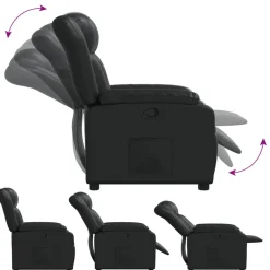 vidaXL Fauteuil verstelbaar kunstleer zwart