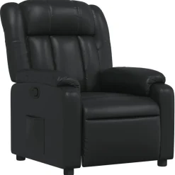 vidaXL Fauteuil verstelbaar kunstleer zwart