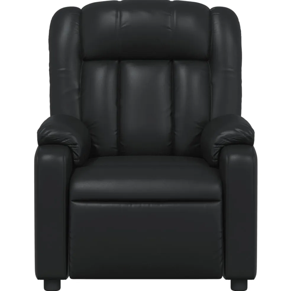 vidaXL Fauteuil verstelbaar kunstleer zwart