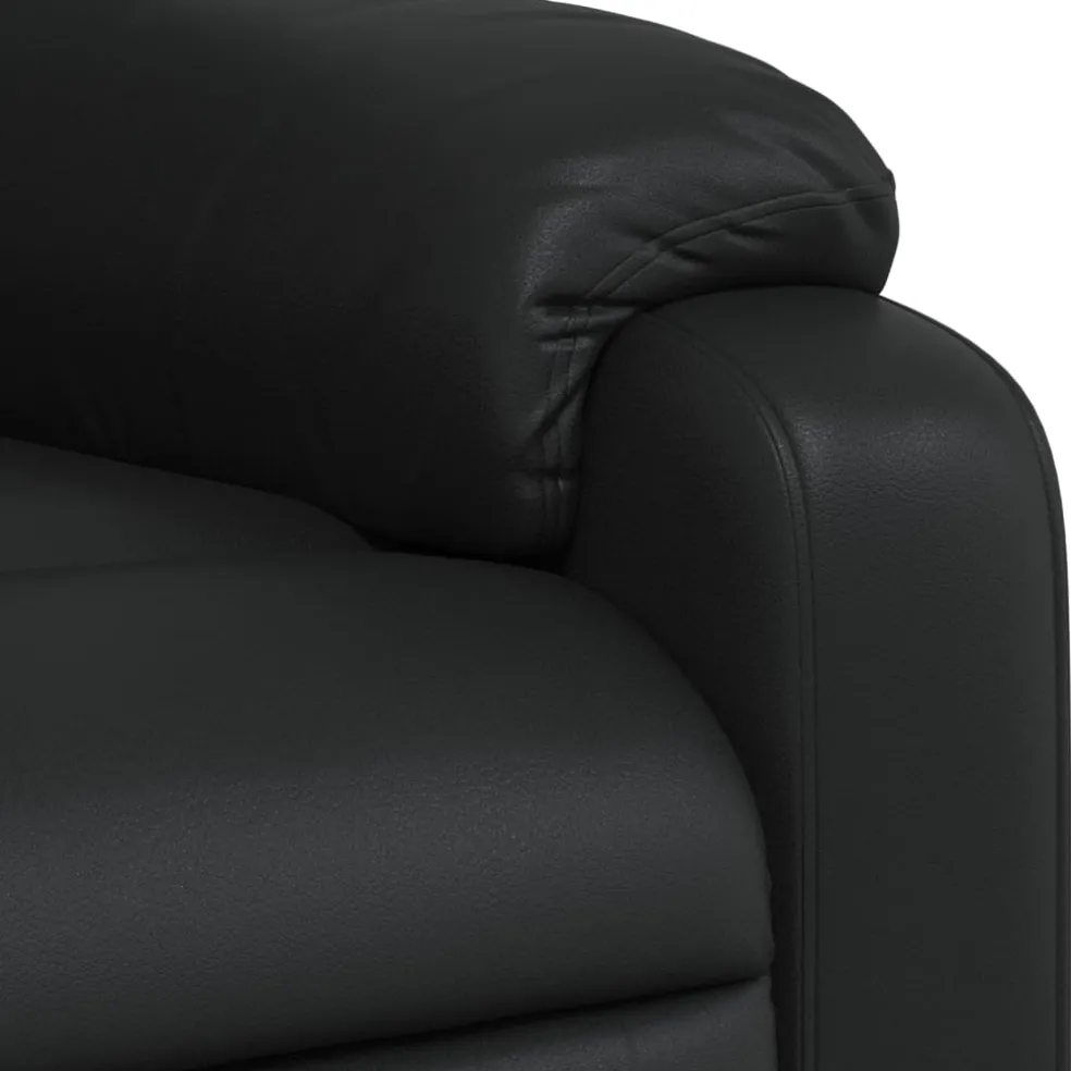 vidaXL Fauteuil verstelbaar kunstleer zwart