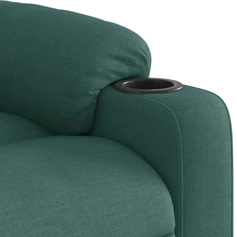 vidaXL Fauteuil verstelbaar stof donkergroen