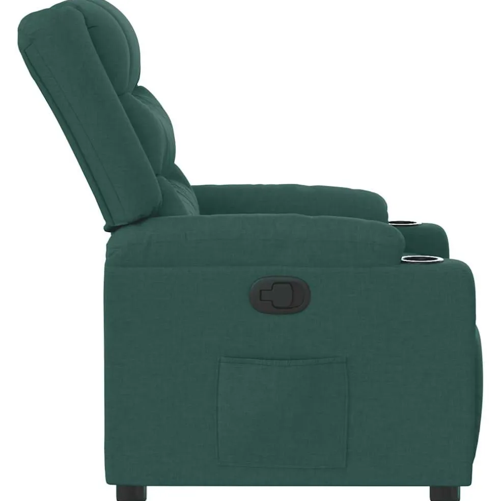 vidaXL Fauteuil verstelbaar stof donkergroen