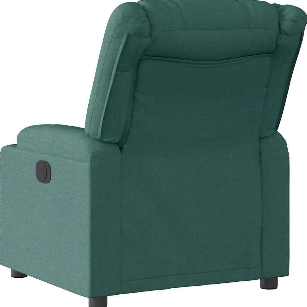 vidaXL Fauteuil verstelbaar stof donkergroen