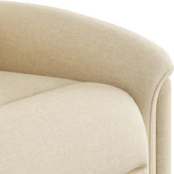 vidaXL Fauteuil verstelbaar elektrisch stof crèmekleurig