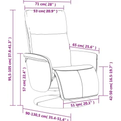 vidaXL Fauteuil verstelbaar elektrisch stof bruin