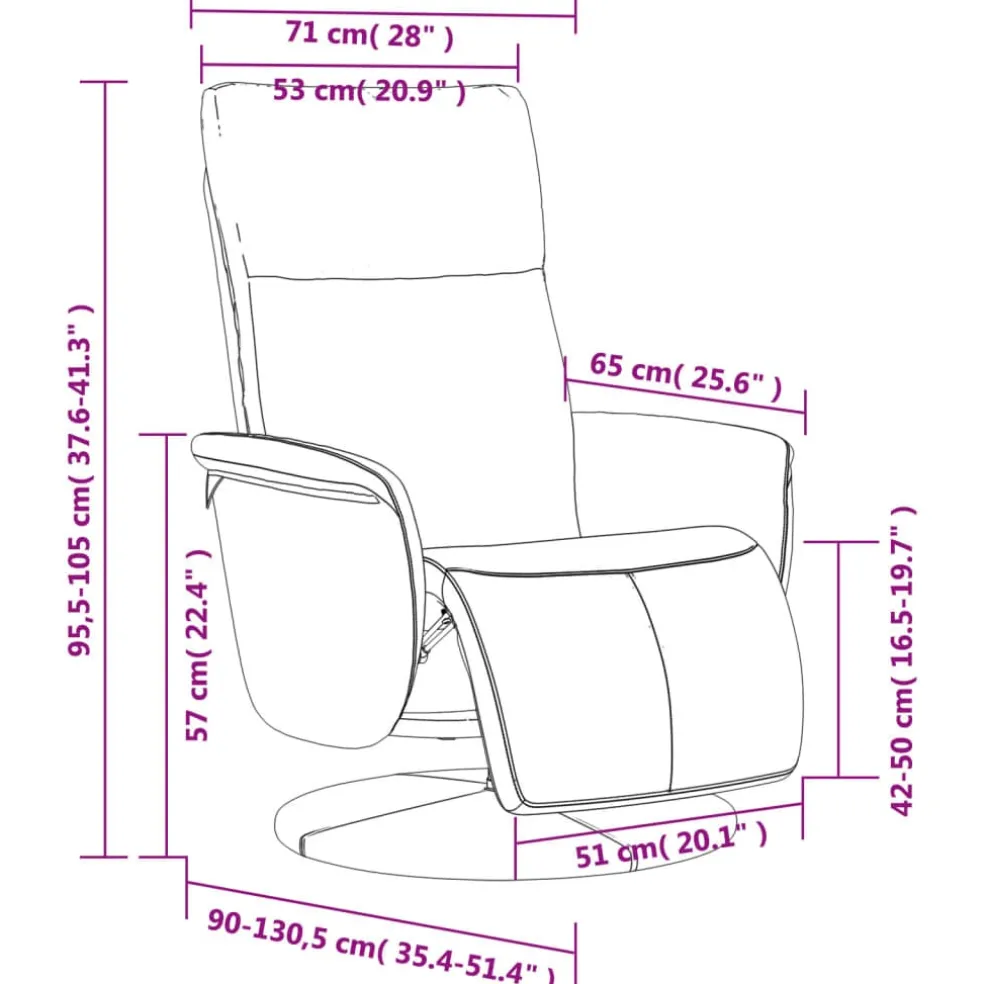 vidaXL Fauteuil verstelbaar elektrisch stof bruin