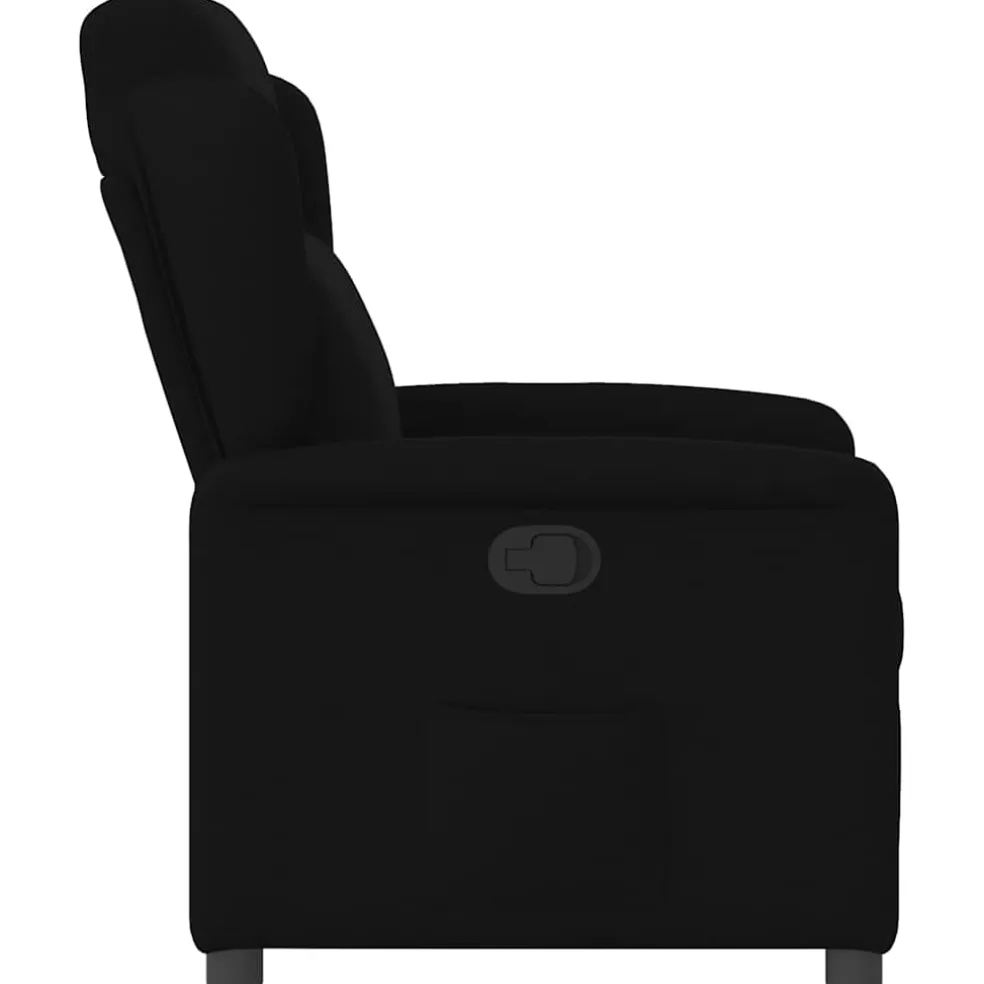 vidaXL Fauteuil verstelbaar stof zwart