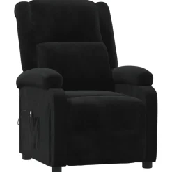 vidaXL Fauteuil verstelbaar elektrisch stof zwart