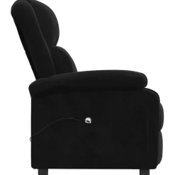 vidaXL Fauteuil verstelbaar elektrisch stof zwart