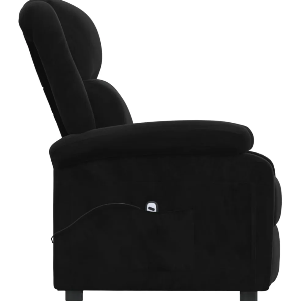 vidaXL Fauteuil verstelbaar elektrisch stof zwart