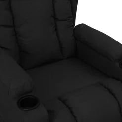 vidaXL Fauteuil verstelbaar stof zwart