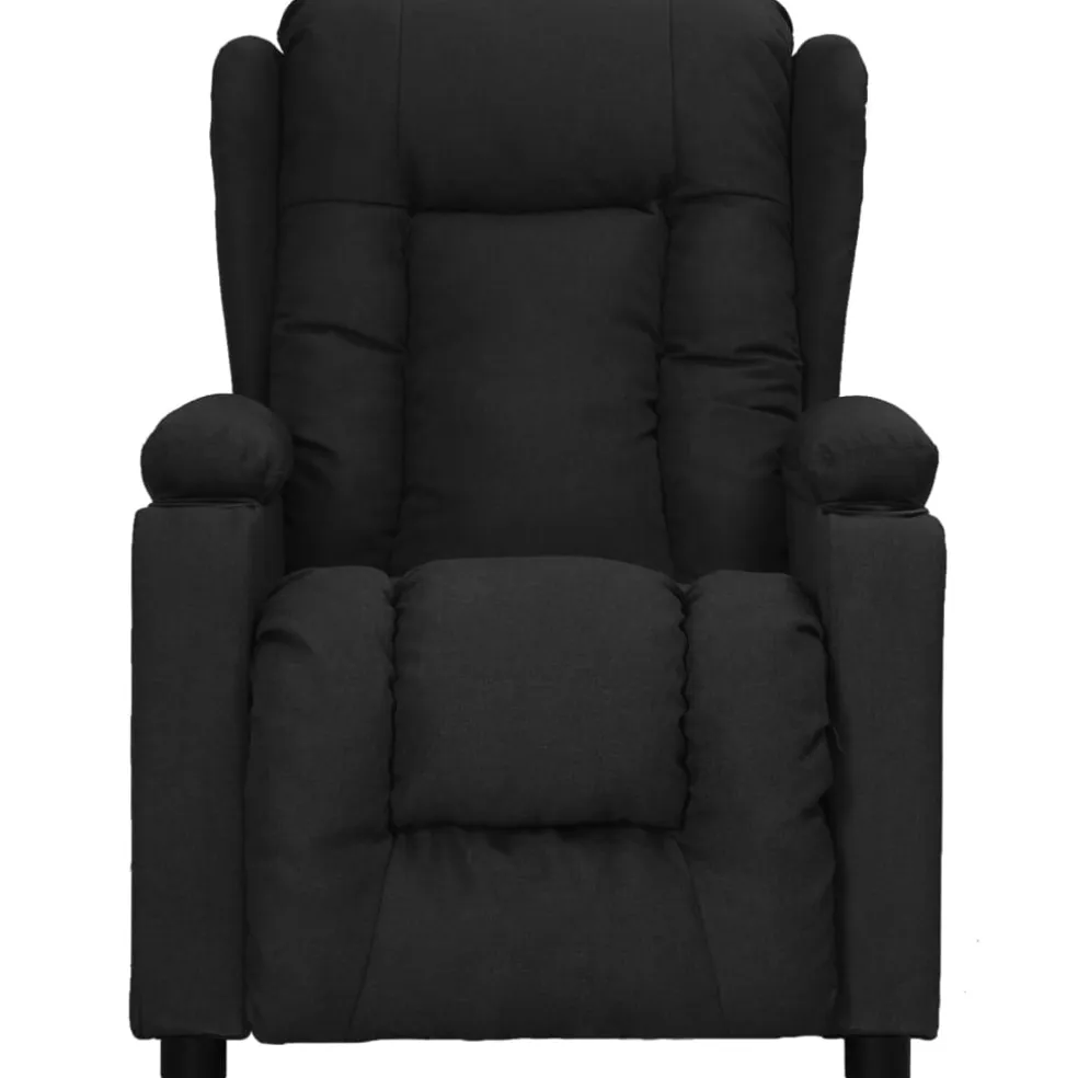 vidaXL Fauteuil verstelbaar stof zwart