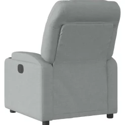 vidaXL Fauteuil verstelbaar stof lichtgrijs