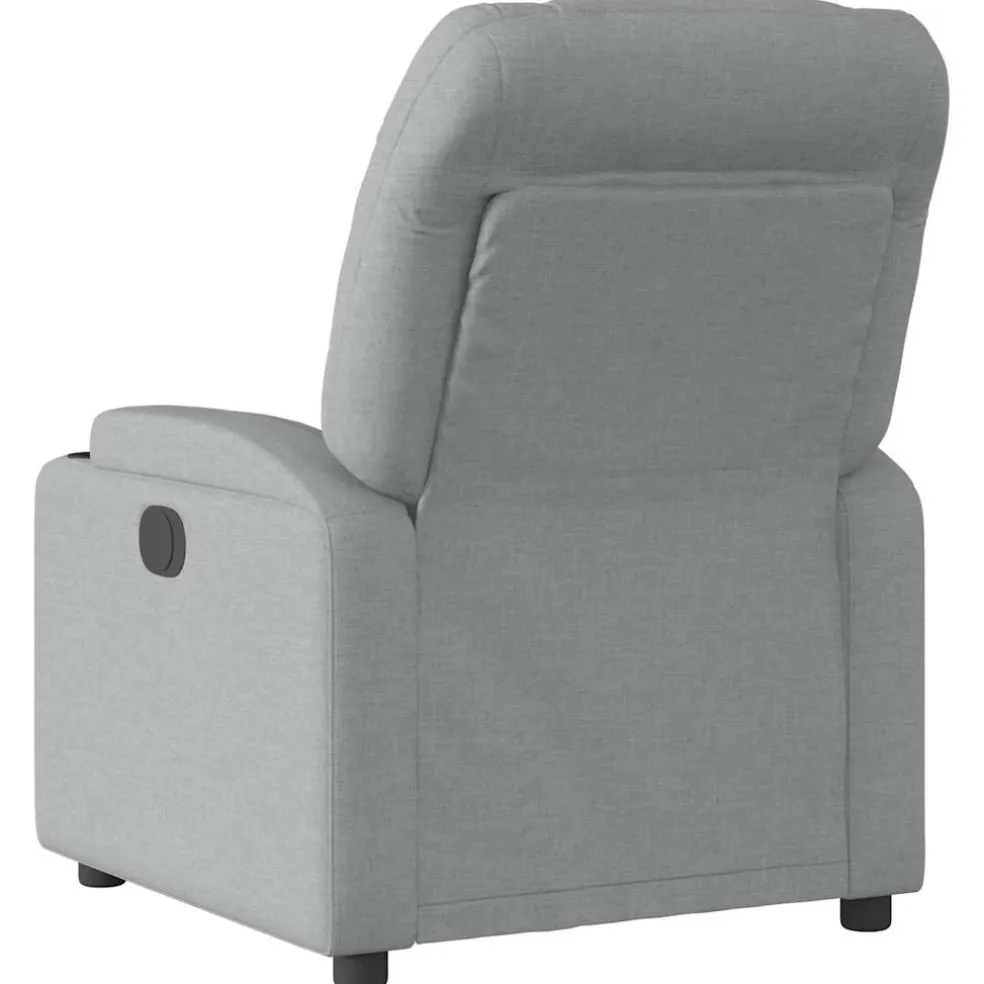 vidaXL Fauteuil verstelbaar stof lichtgrijs