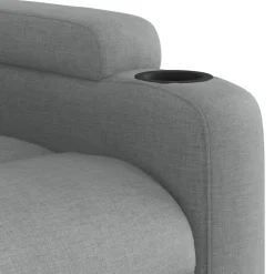 vidaXL Fauteuil verstelbaar stof lichtgrijs