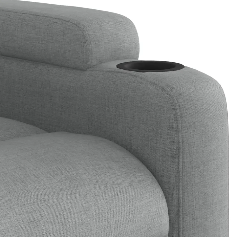 vidaXL Fauteuil verstelbaar stof lichtgrijs