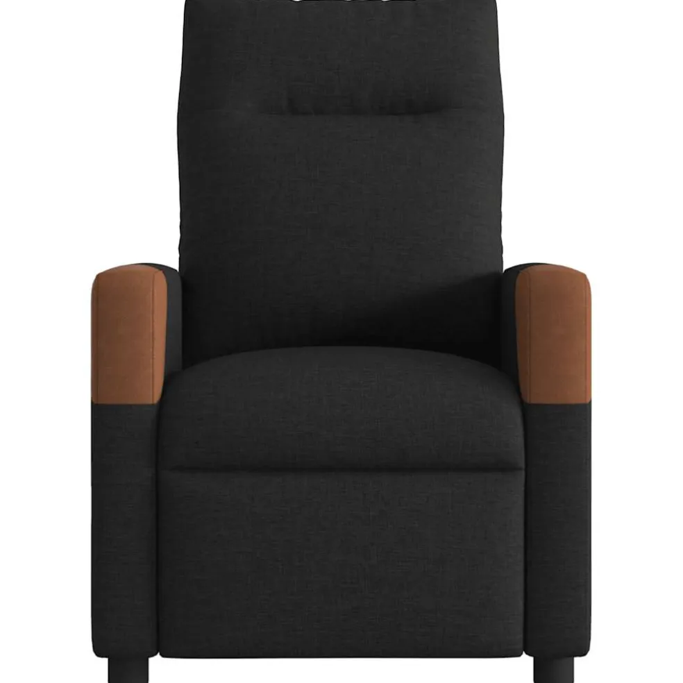 vidaXL Fauteuil verstelbaar elektrisch stof zwart