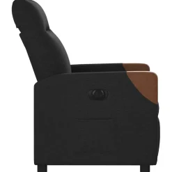 vidaXL Fauteuil verstelbaar elektrisch stof zwart