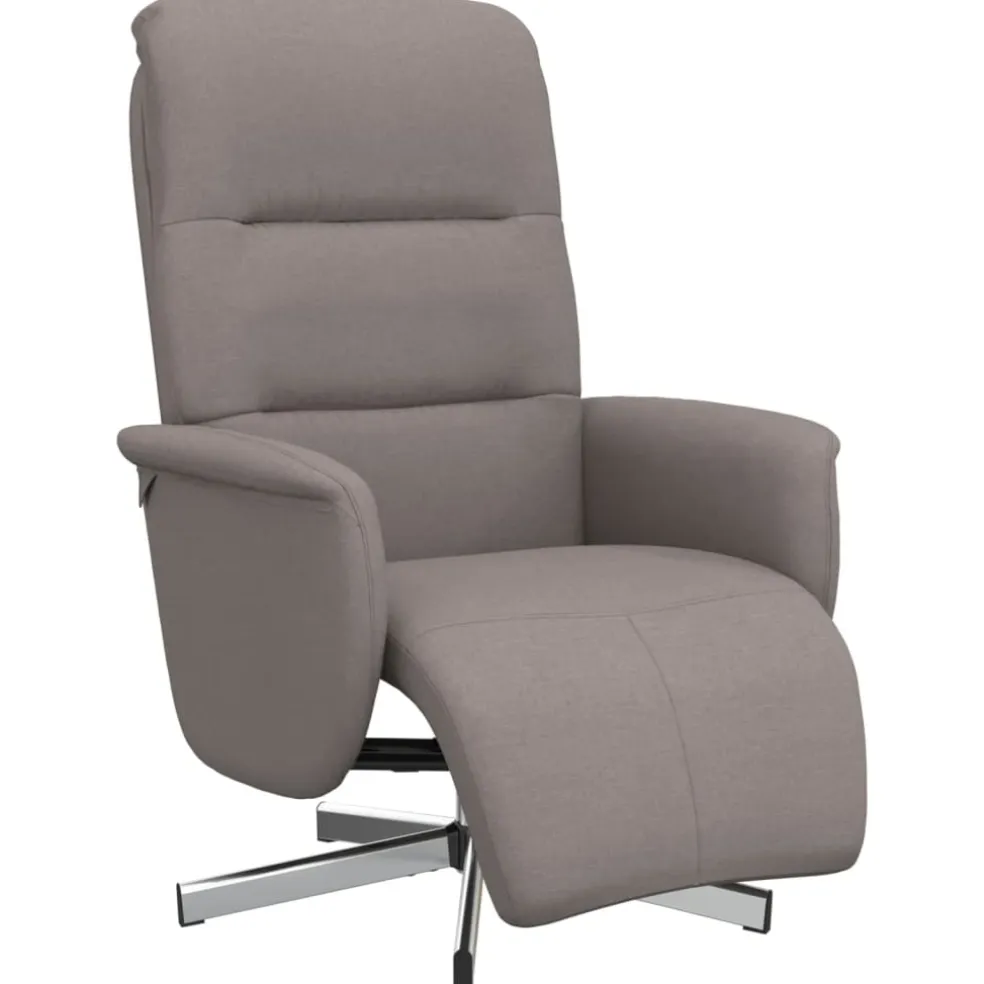 vidaXL Fauteuil verstelbaar met voetensteun kunstleer grijs