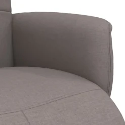 vidaXL Fauteuil verstelbaar met voetensteun kunstleer grijs