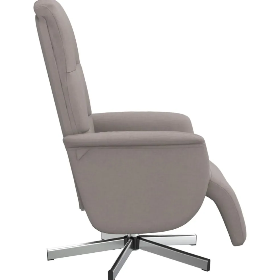 vidaXL Fauteuil verstelbaar met voetensteun kunstleer grijs