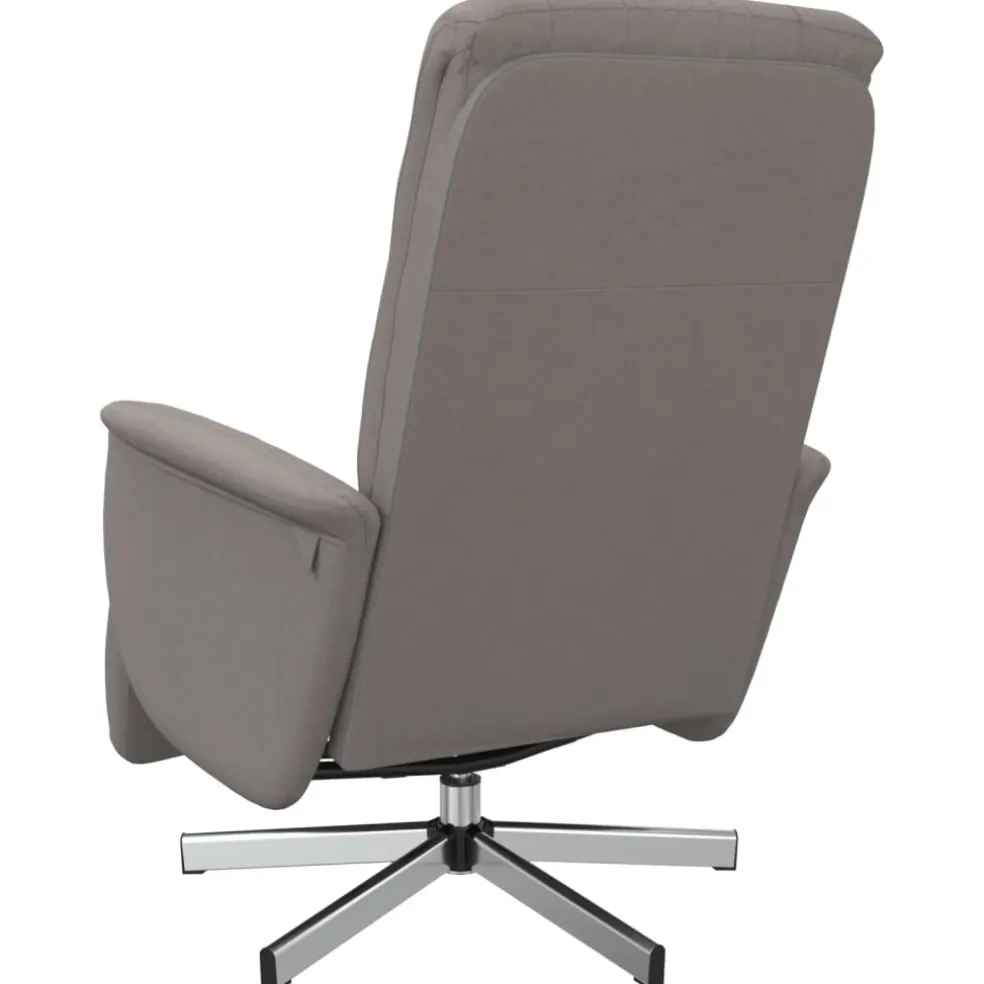 vidaXL Fauteuil verstelbaar met voetensteun kunstleer grijs