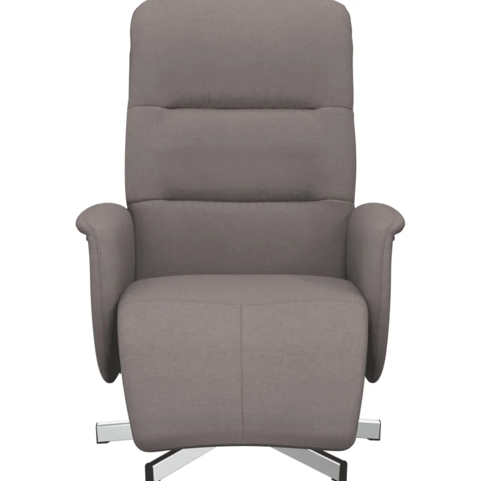 vidaXL Fauteuil verstelbaar met voetensteun kunstleer grijs