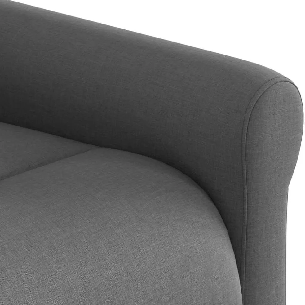 vidaXL Fauteuil verstelbaar stof donkergrijs