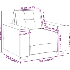 vidaXL Fauteuil Wijnrood 100x78x80 cm Stof
