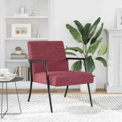 vidaXL Fauteuil Wijnrood 59 x 75 x 78 cm Stof