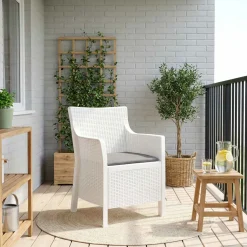 vidaXL Fauteuil Wit PP