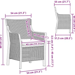 vidaXL Fauteuil Wit PP