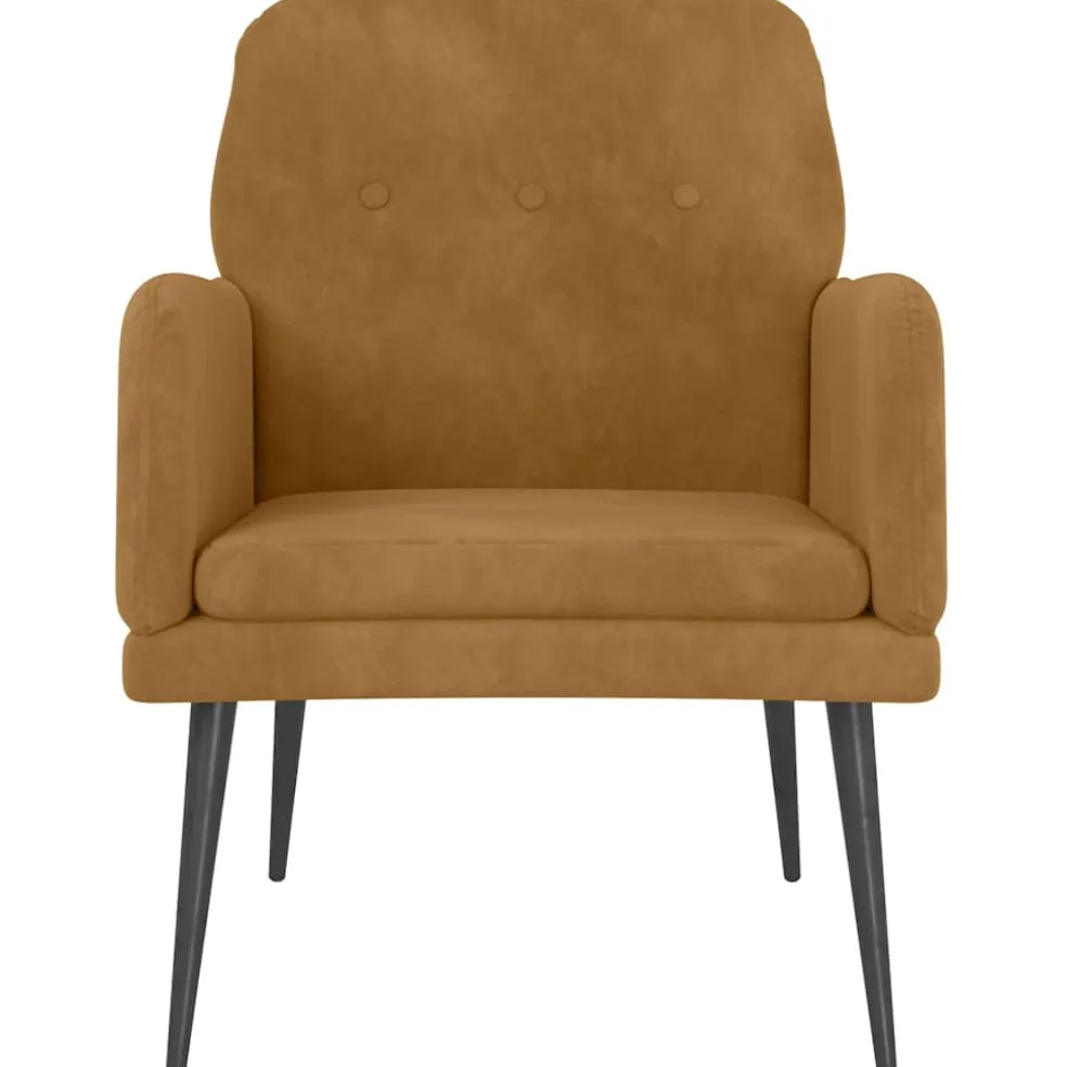 vidaXL Fauteuil 62x79x79 cm fluweel bruin