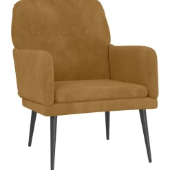 vidaXL Fauteuil 62x79x79 cm fluweel bruin