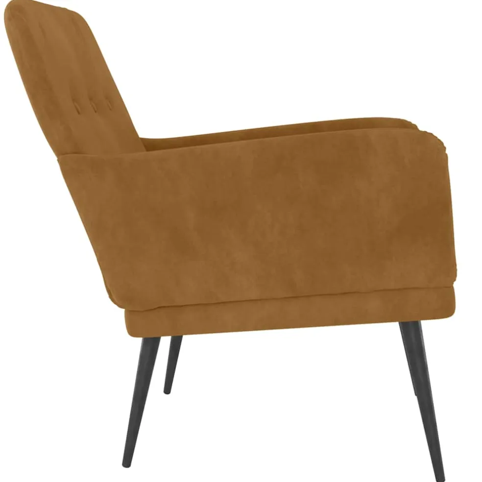 vidaXL Fauteuil 62x79x79 cm fluweel bruin