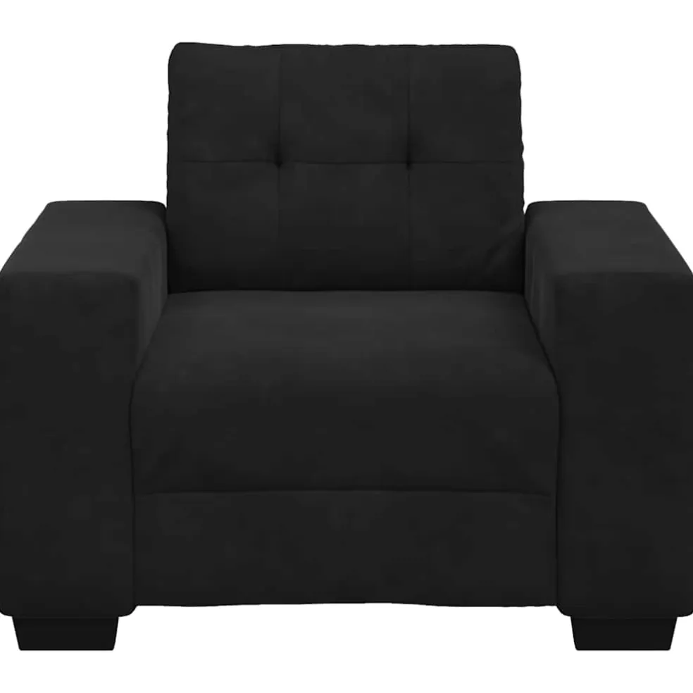 vidaXL Fauteuil 100x78x80 cm fluweel zwart